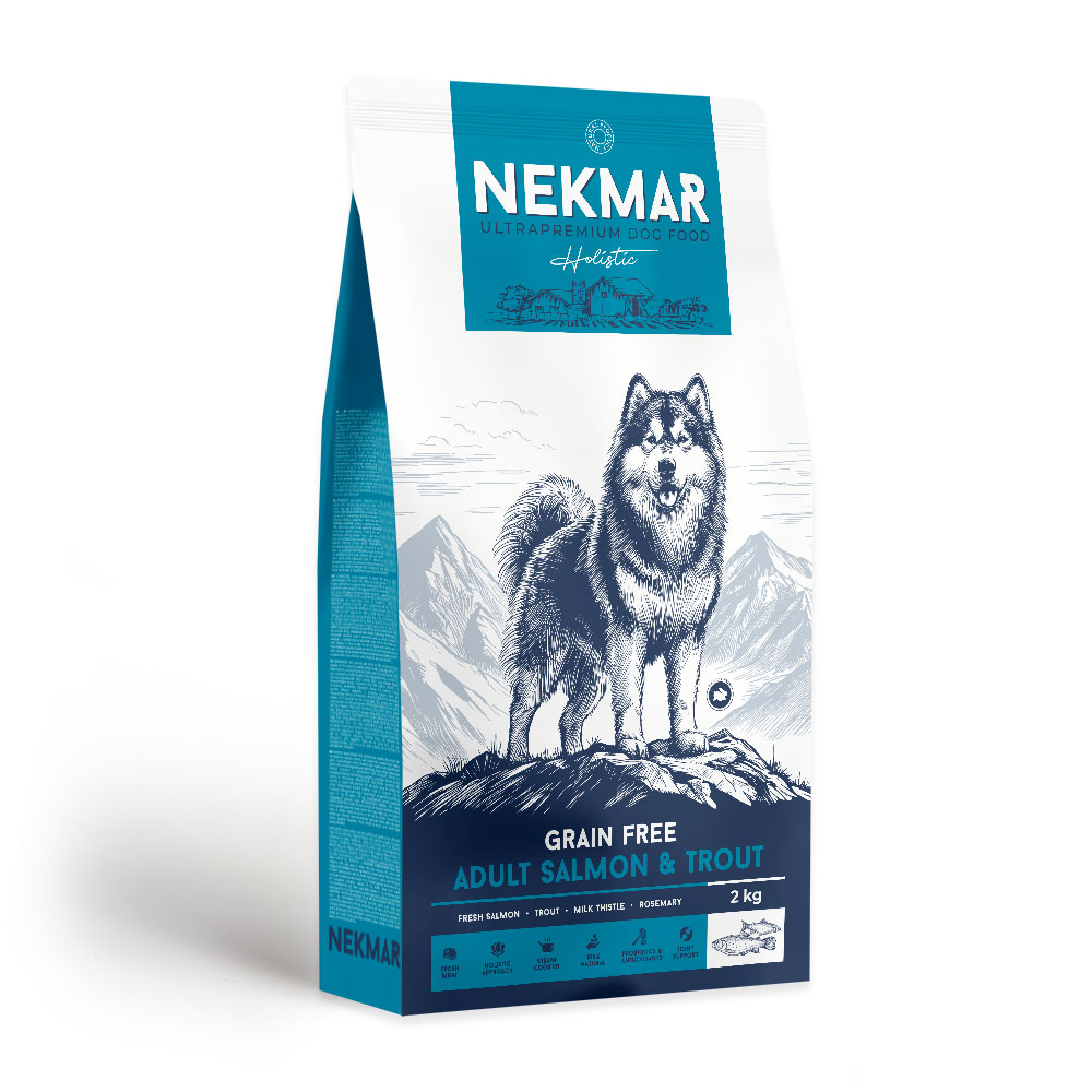 Беззерновой корм для взрослых собак всех пород (лосось и форель) 2кг