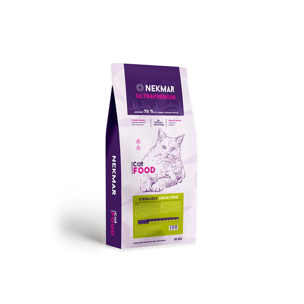 Беззерновой корм для взрослых стерилизованных кошек (лосось) 10кг