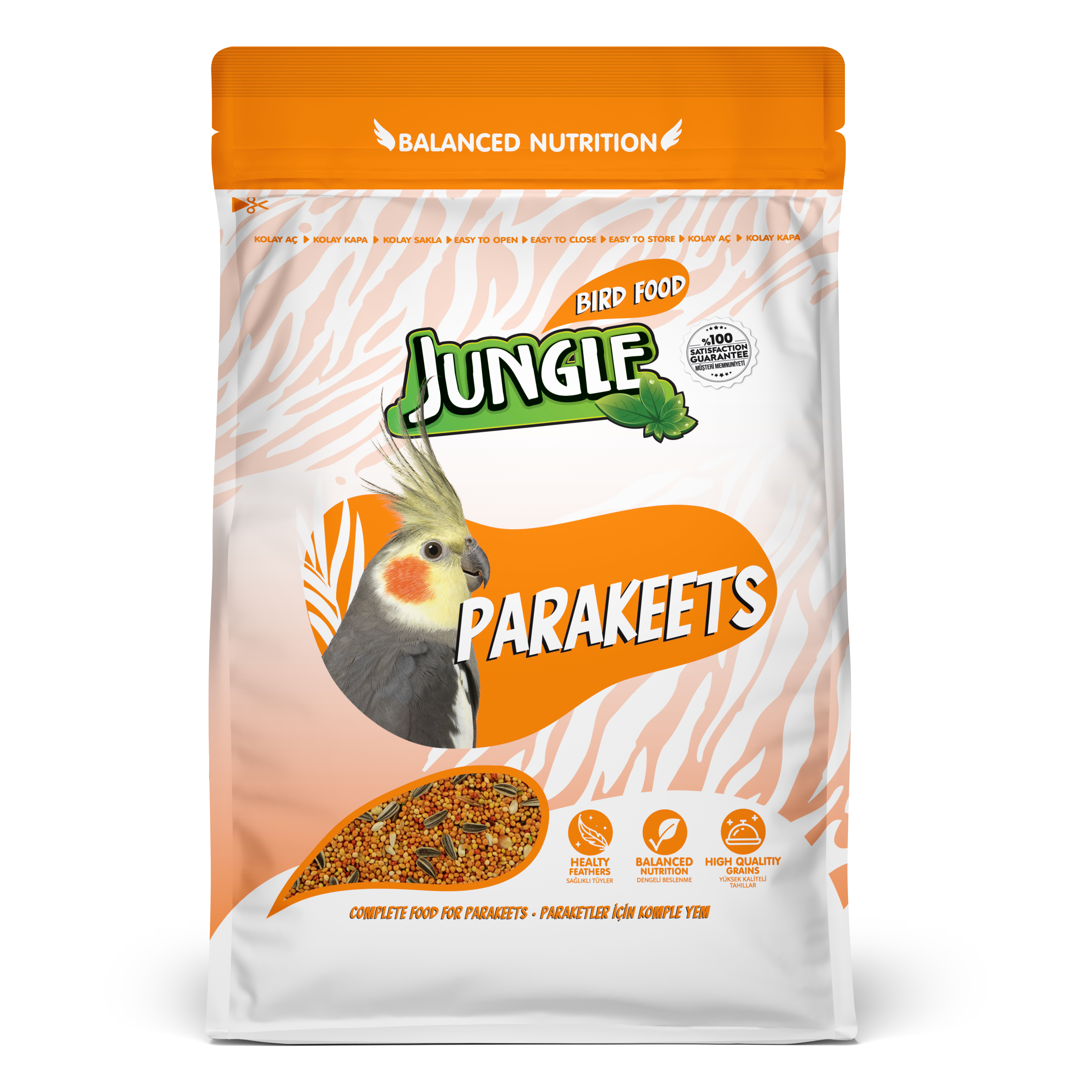 JUNGLE Полнорационный корм для малых и средних попугаев 500г