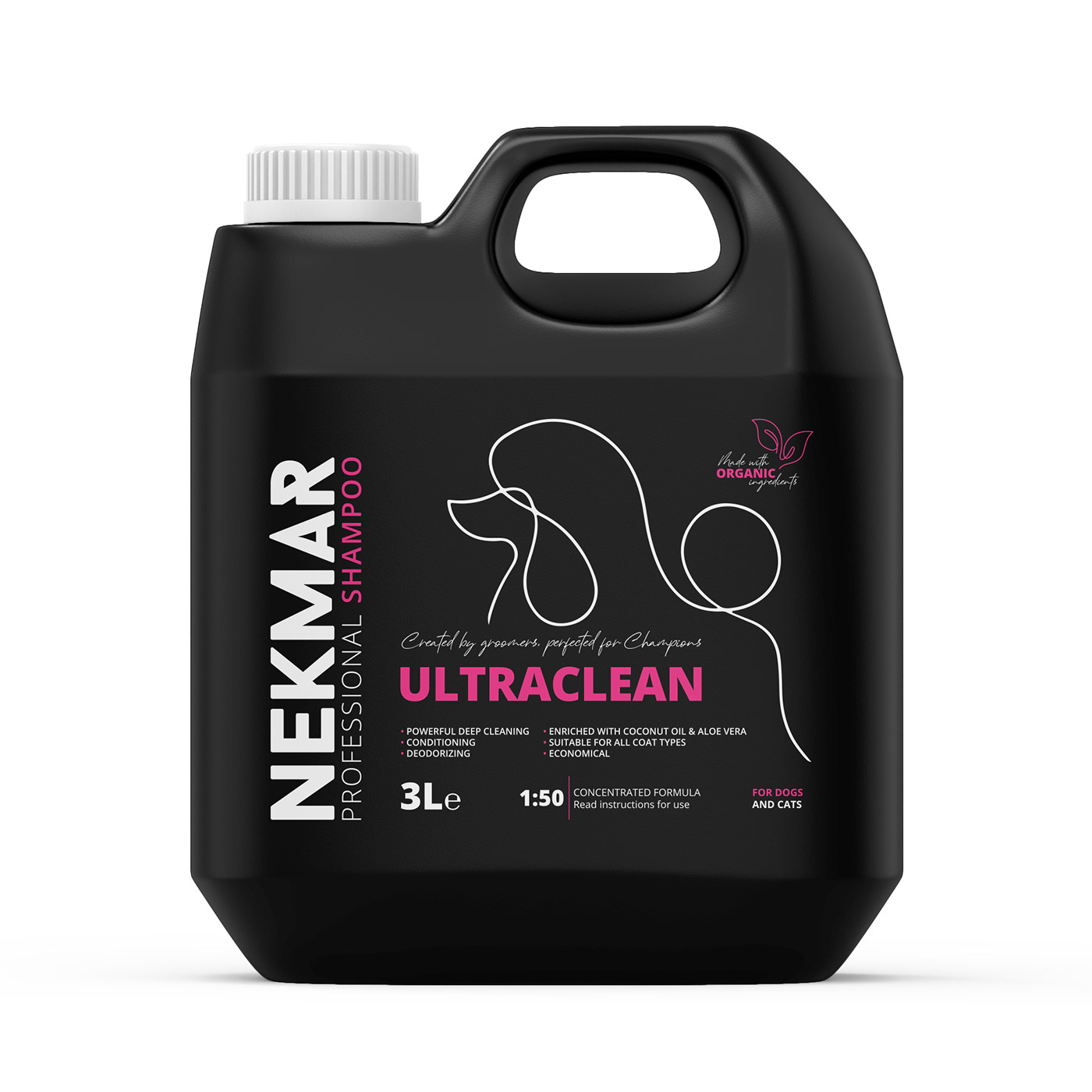 NEKMAR Профессиональный шампунь для груминга ULTRACLEAN (чистая шерсть) для кошек и собак 50мл