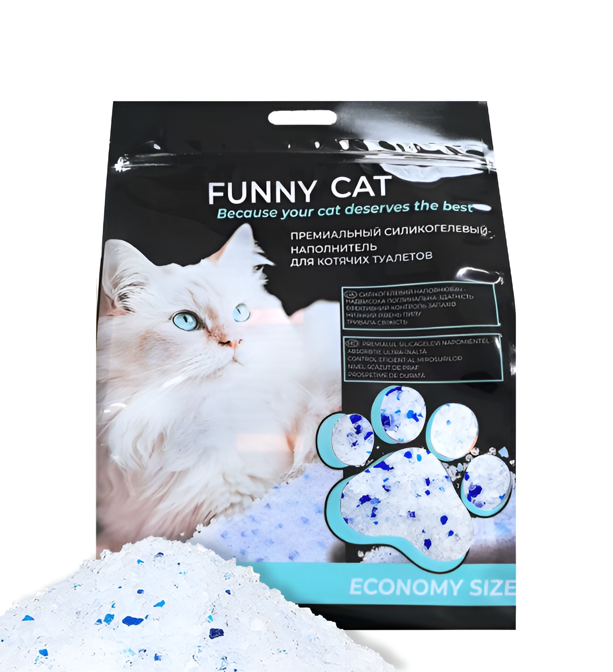 FUNNY CAT Силикагелевый наполнитель 7,6л
